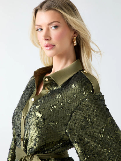 Army Olive Sequins