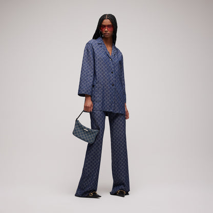 denim azul oscuro con GG