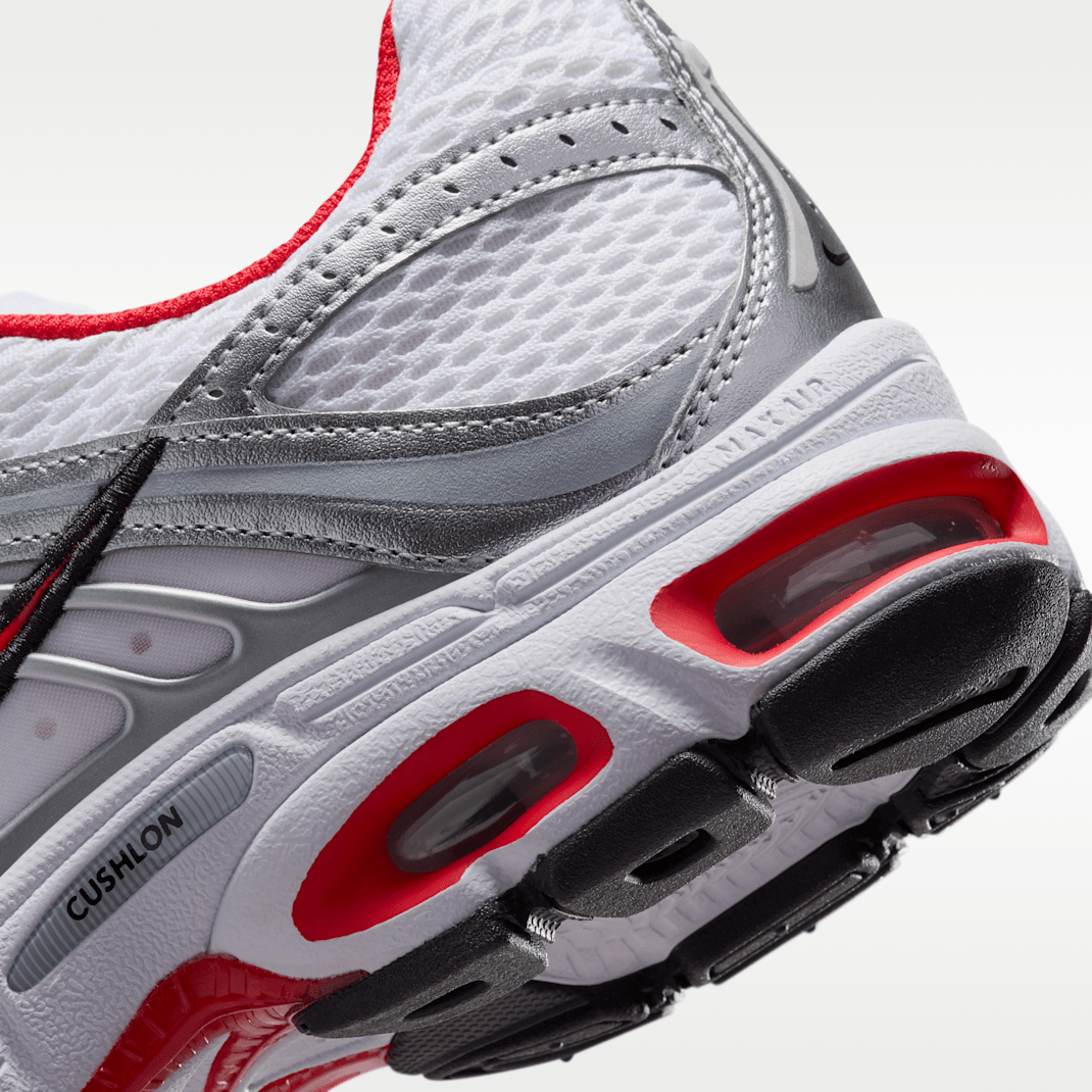 White/Metallic Silver/Black/University Red