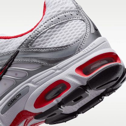 White/Metallic Silver/Black/University Red