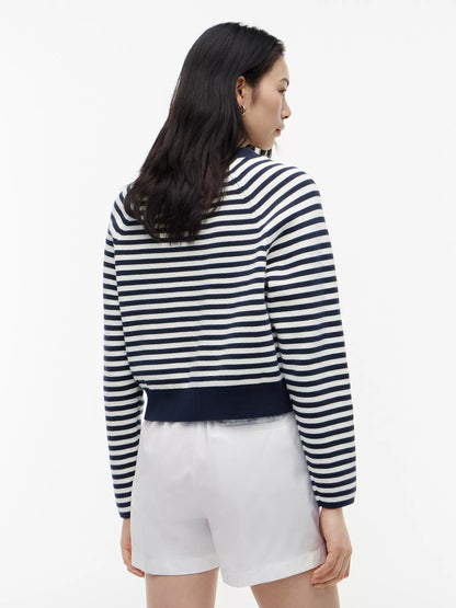 Navy Blue / Ivory Stripe