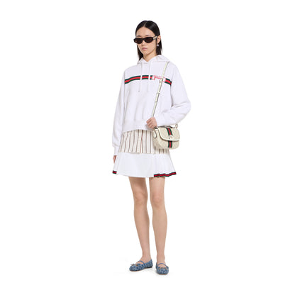 tejido beige y blanco con GG