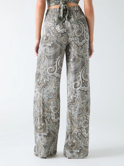 Floral Paisley Taupe Comb