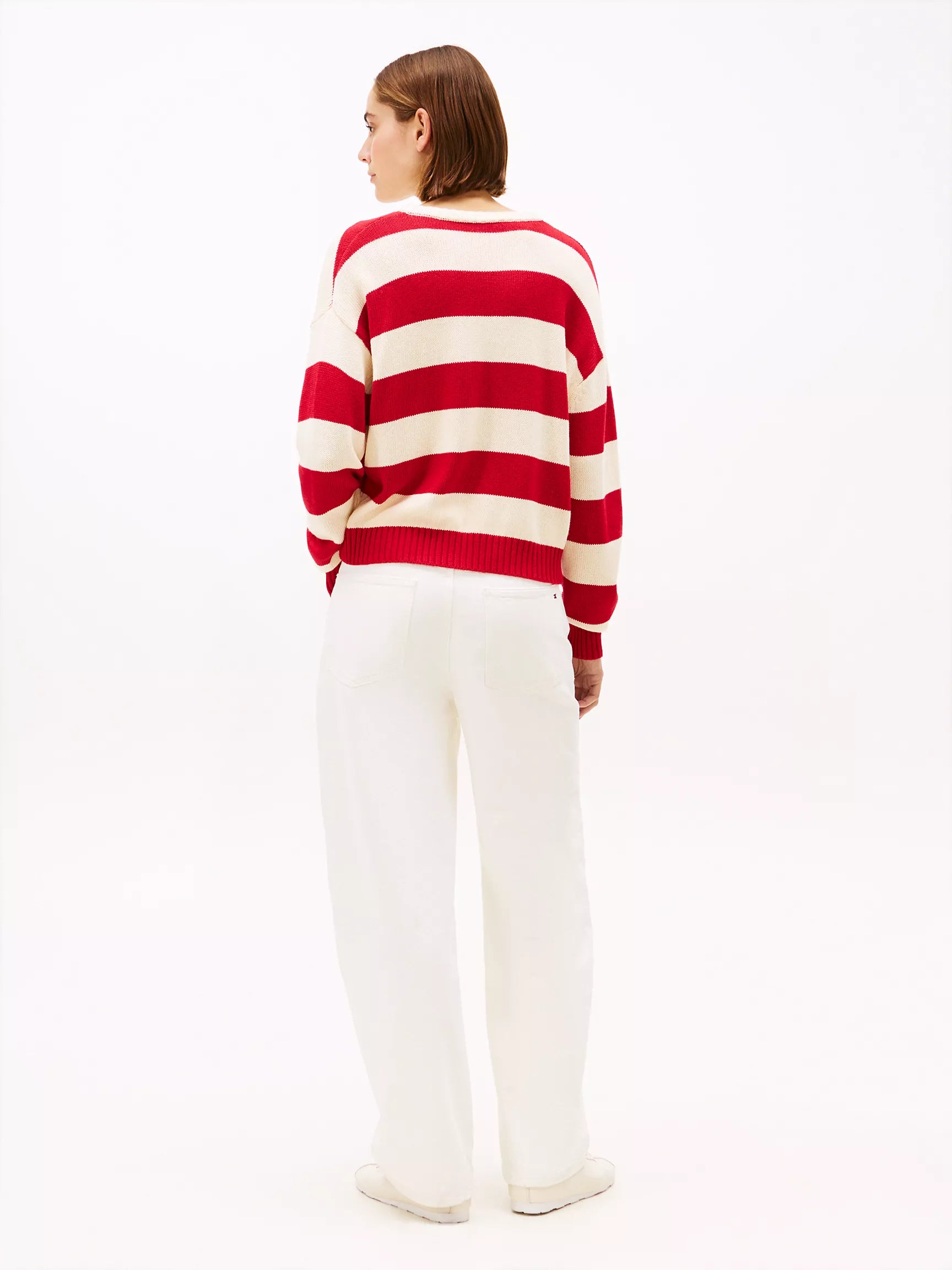 Primary Red / Calico Rugby Stripe