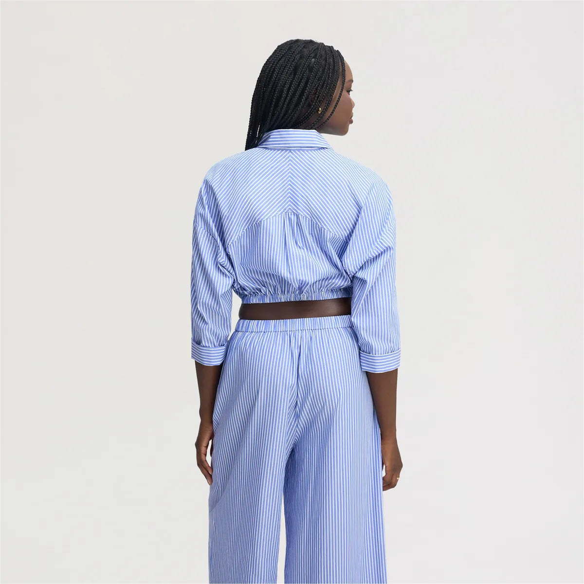 Periwinkle Shirting Stripe