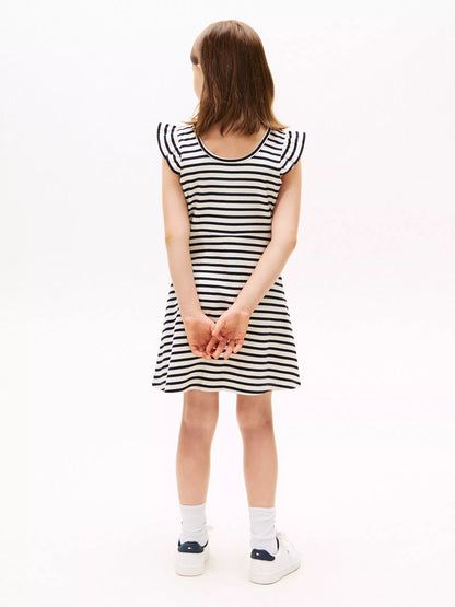 Ivory Navy Stripe