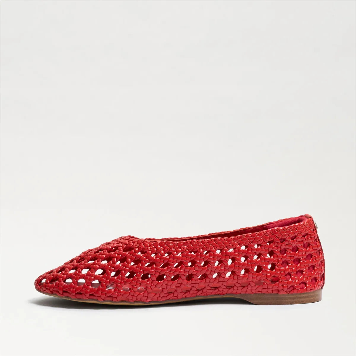 Red Woven Leather