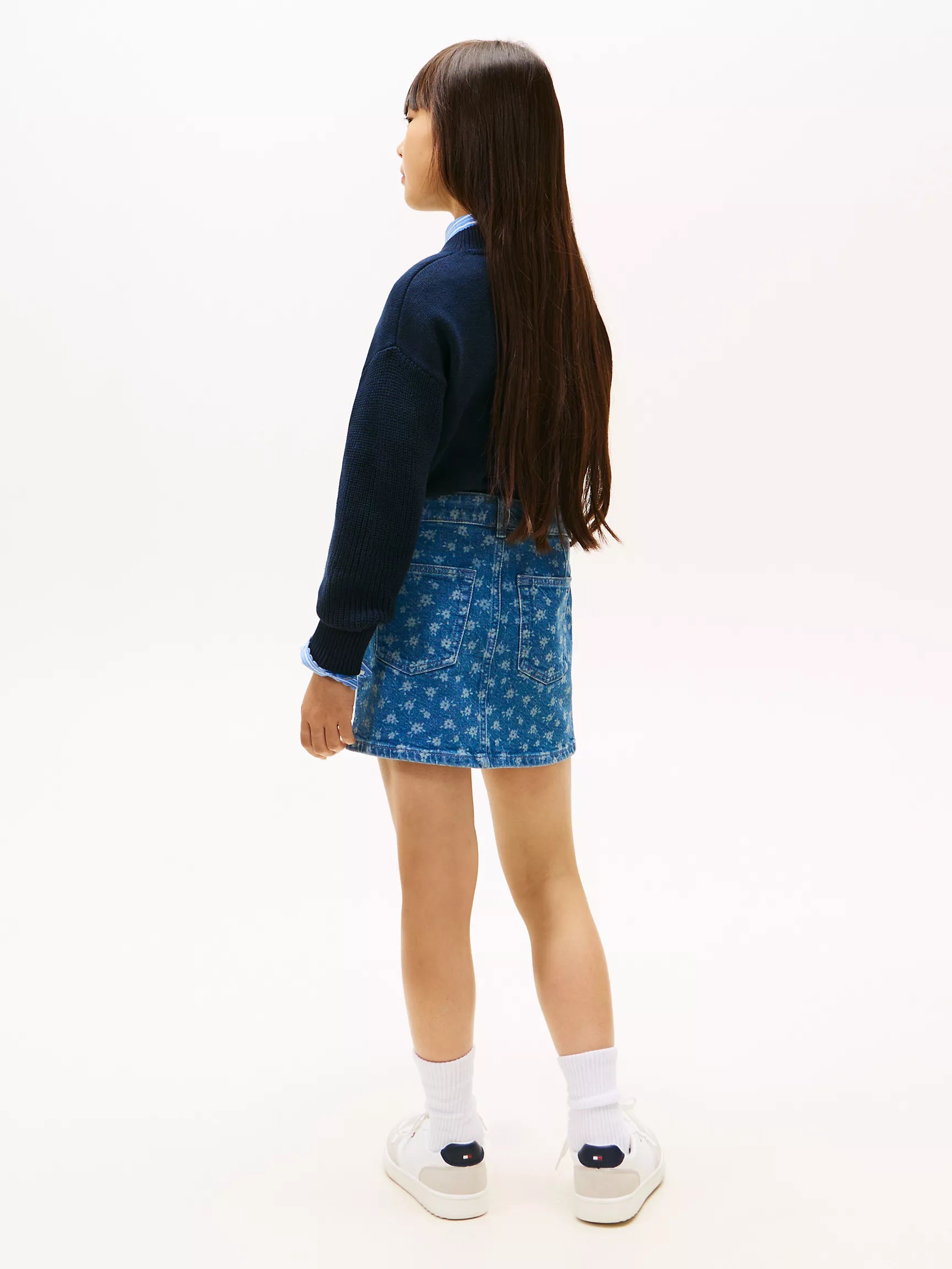 Denim Flower AOP