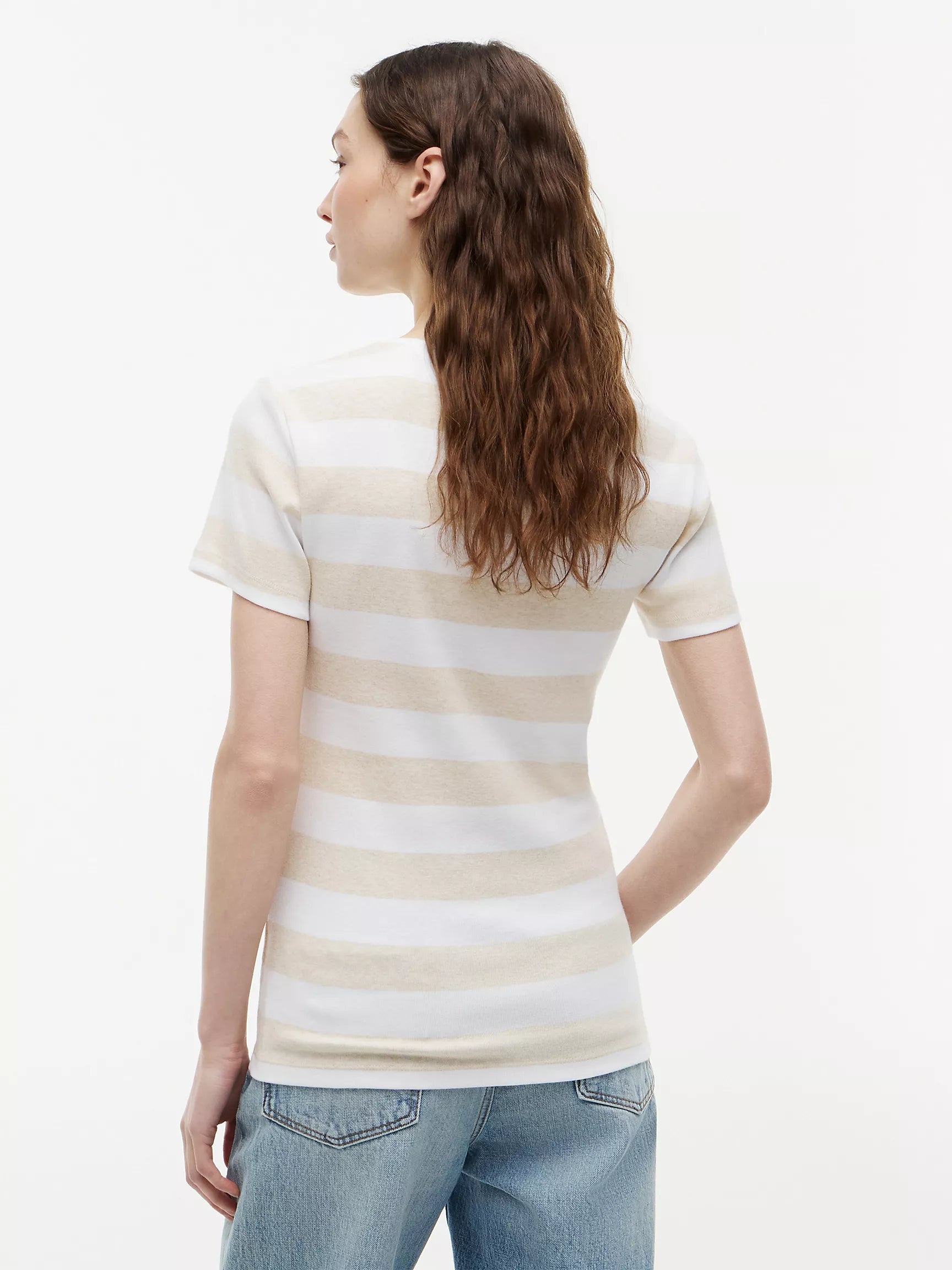 Beige Heather Stripe