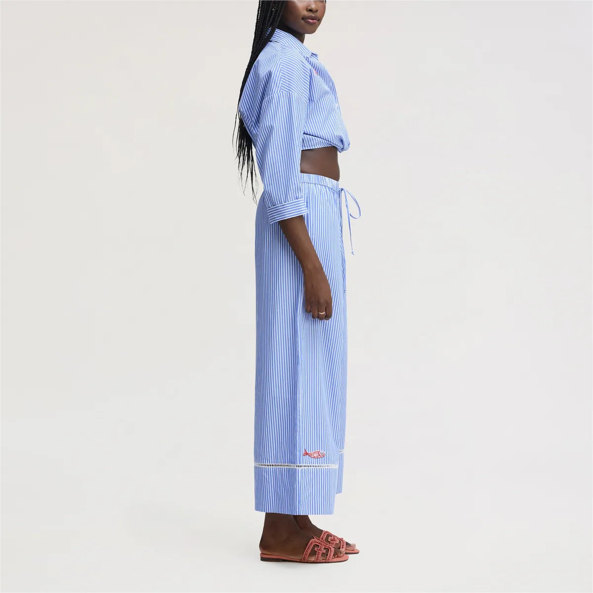 Periwinkle Shirting Stripe
