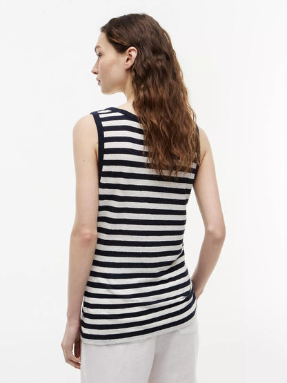 Navy Blue / Ivory Stripe