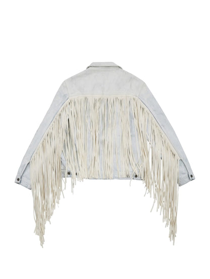 Gusa White Coated Denim