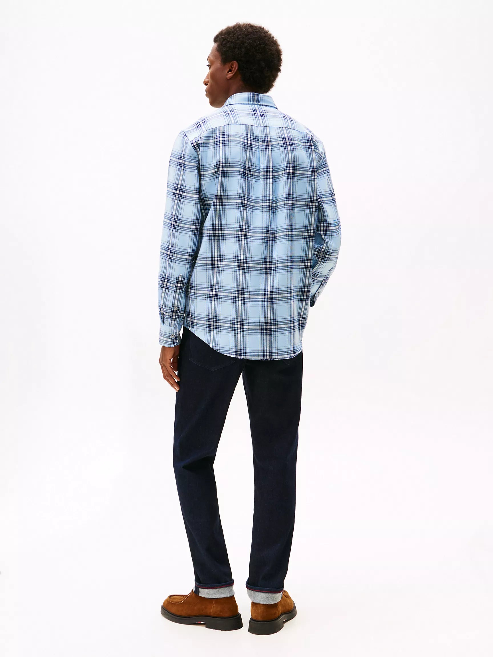 Light Blue Heather Check