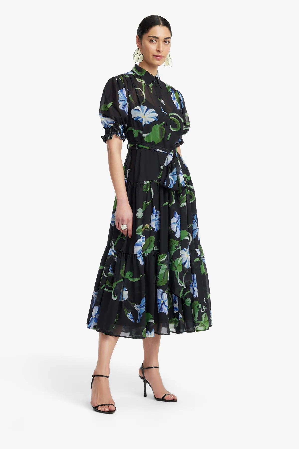 Vine Print in Ebony