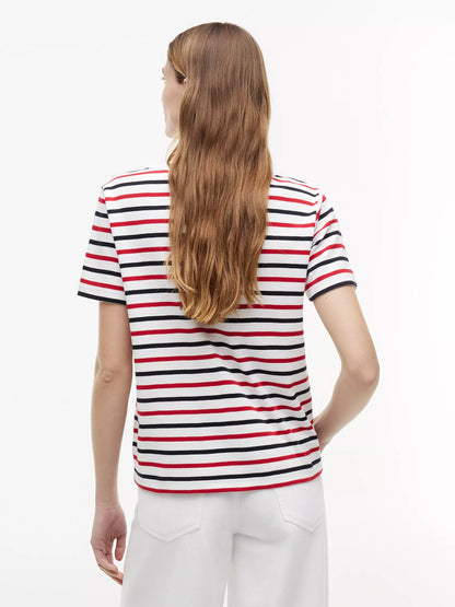 Ecru / Medium Red / Navy Multi