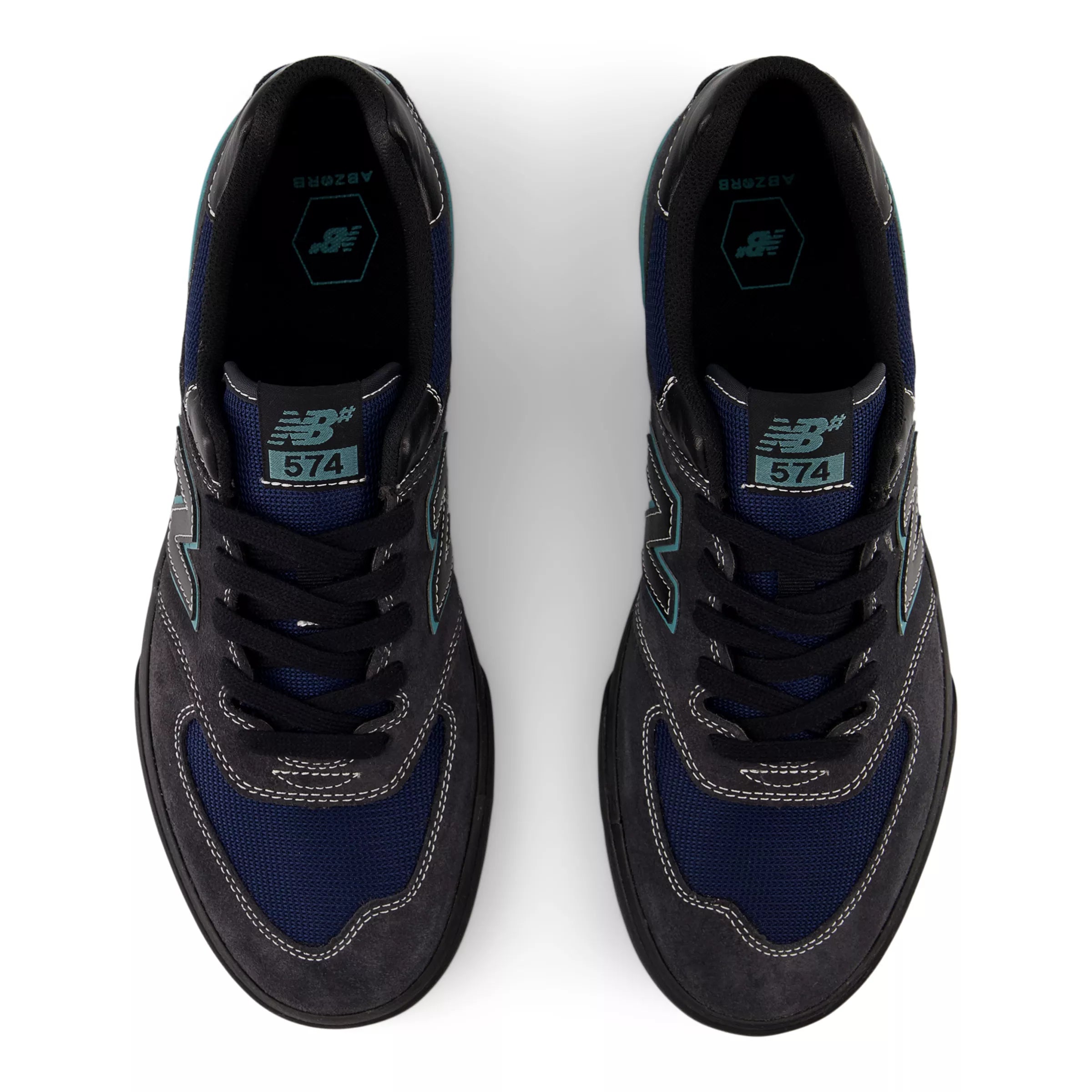 Faded Black With Faded Teal