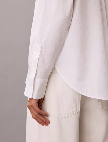Brilliant White Aop Jacquard