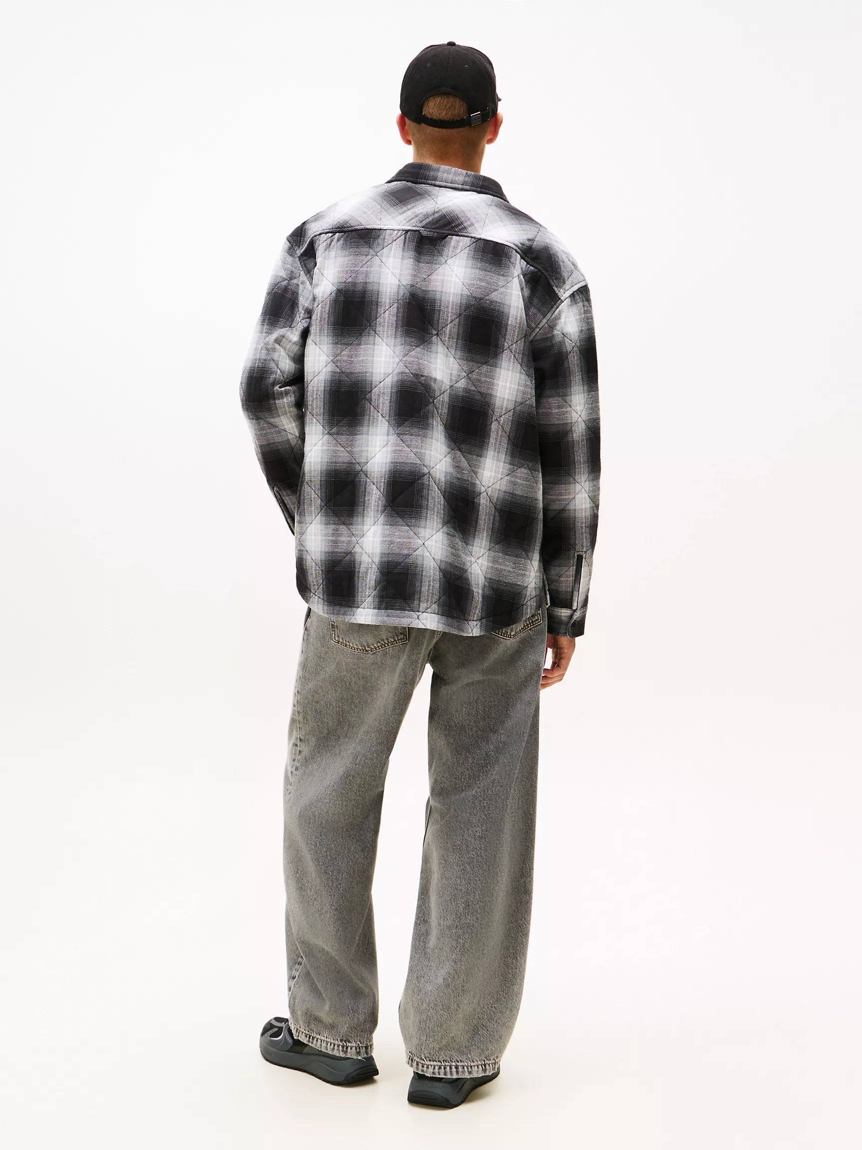 Black Check Quilted