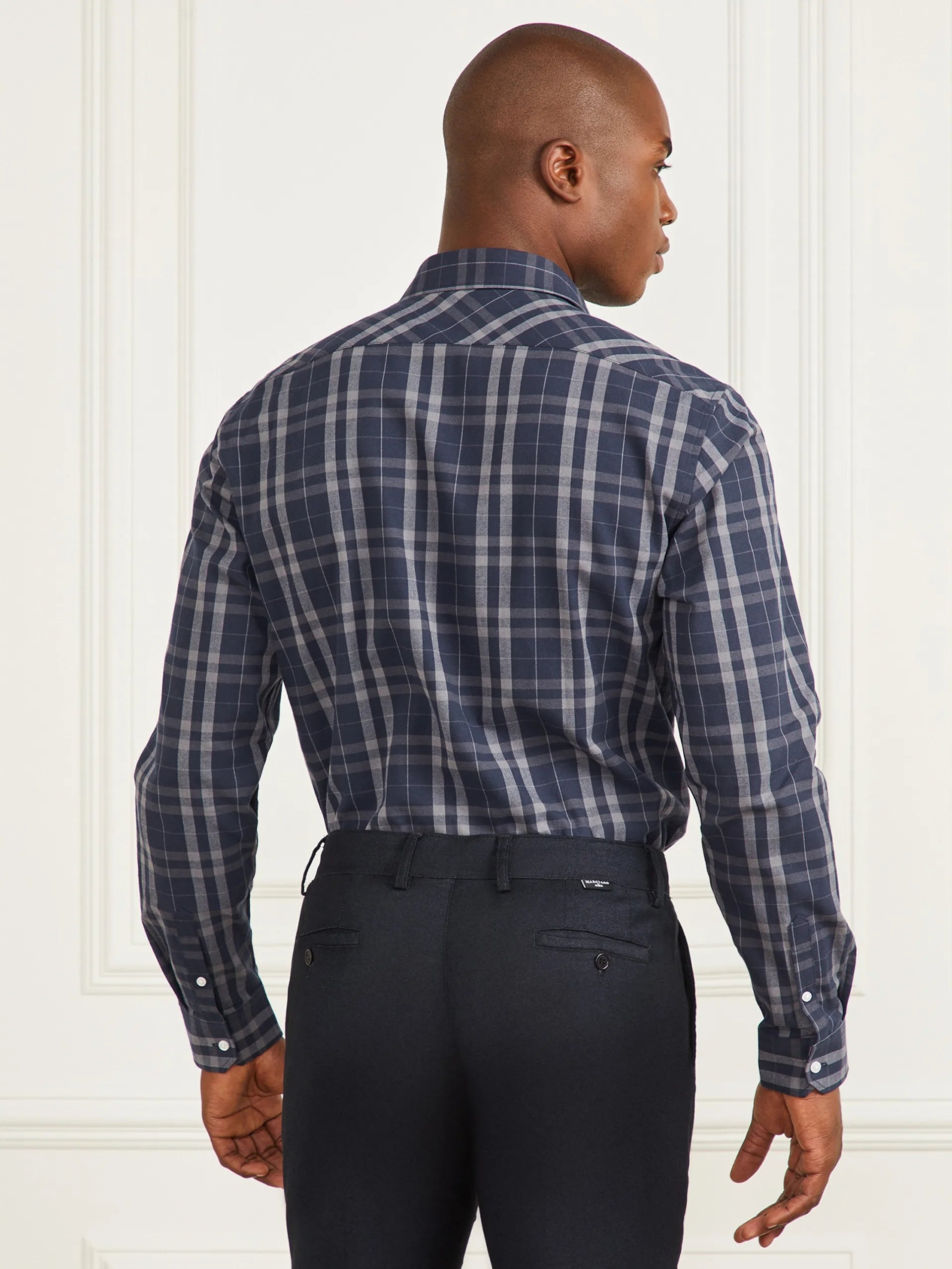 Blue And Grey Check