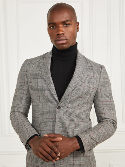 Black/White/Red Check