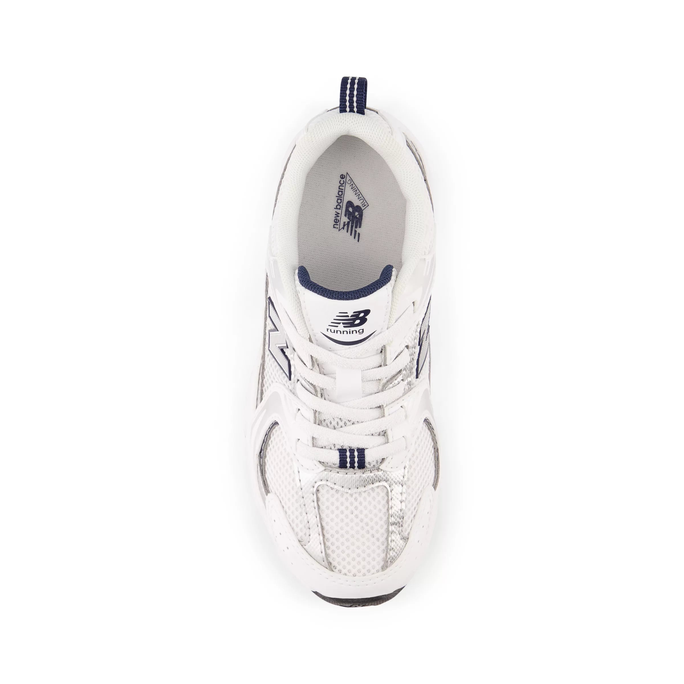 Nb White With Natural Indigo And Silver Metallic