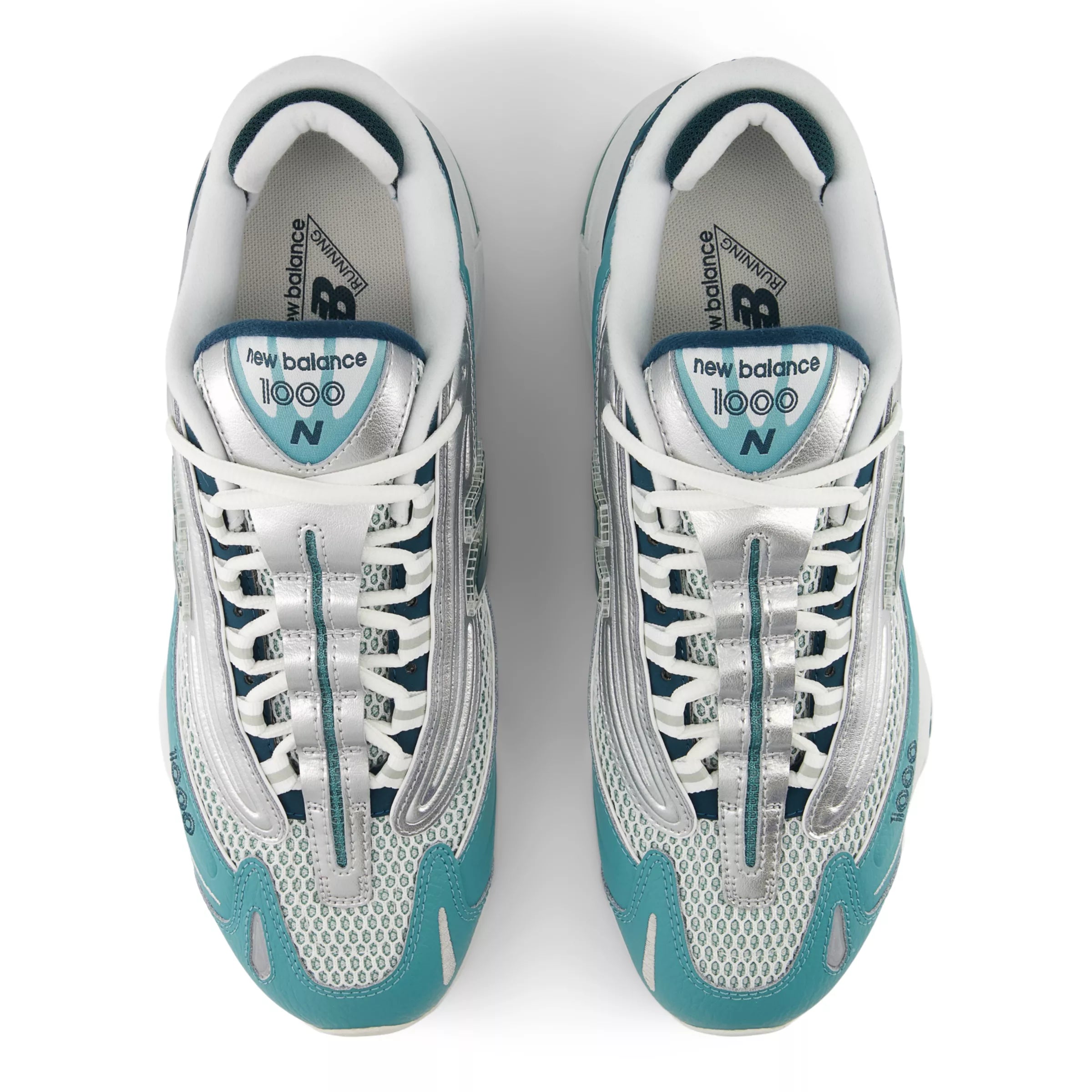 Faded Teal With White