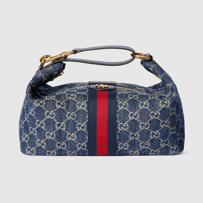 denim con GG azul y blanco