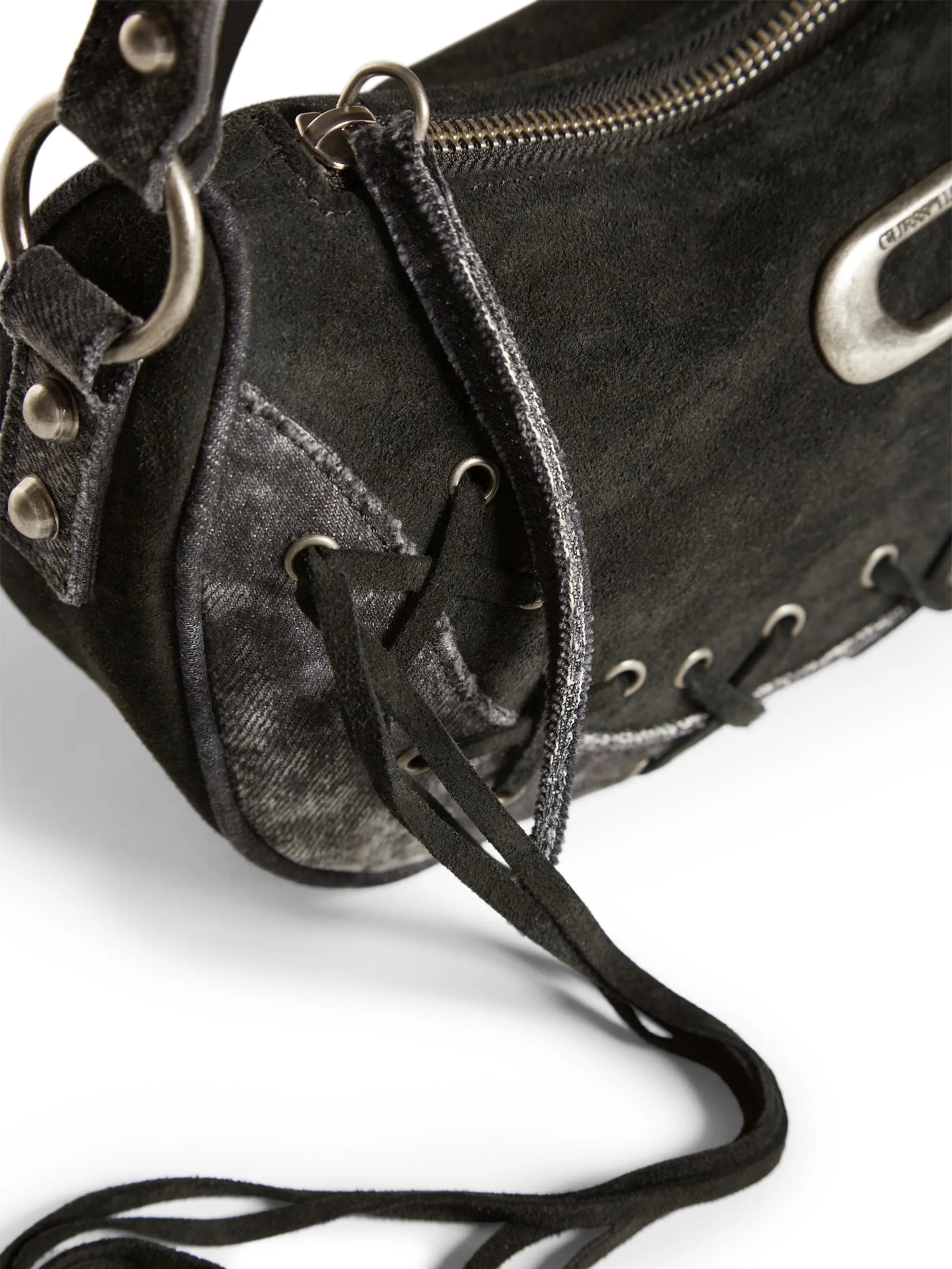 Black Denim Suede