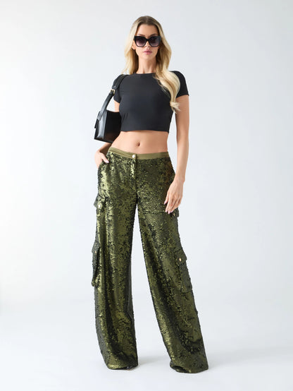 Army Olive Sequins
