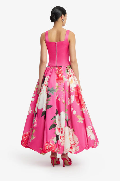 Peony Print in Fuchsia