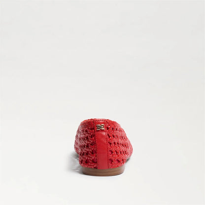 Red Woven Leather