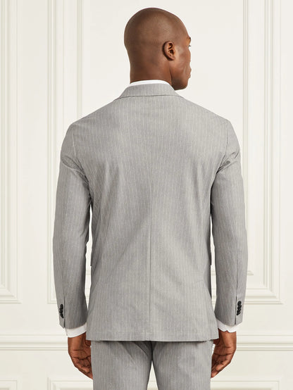 Light Wool Grey Pinstripe
