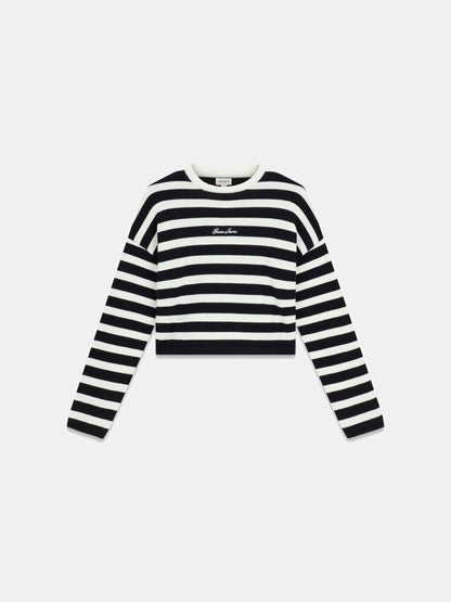 Jet Black And White Strip