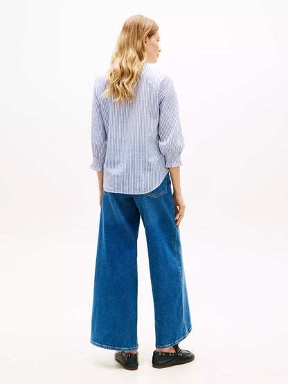 Banker Stripe Ecru/Blue Orbit