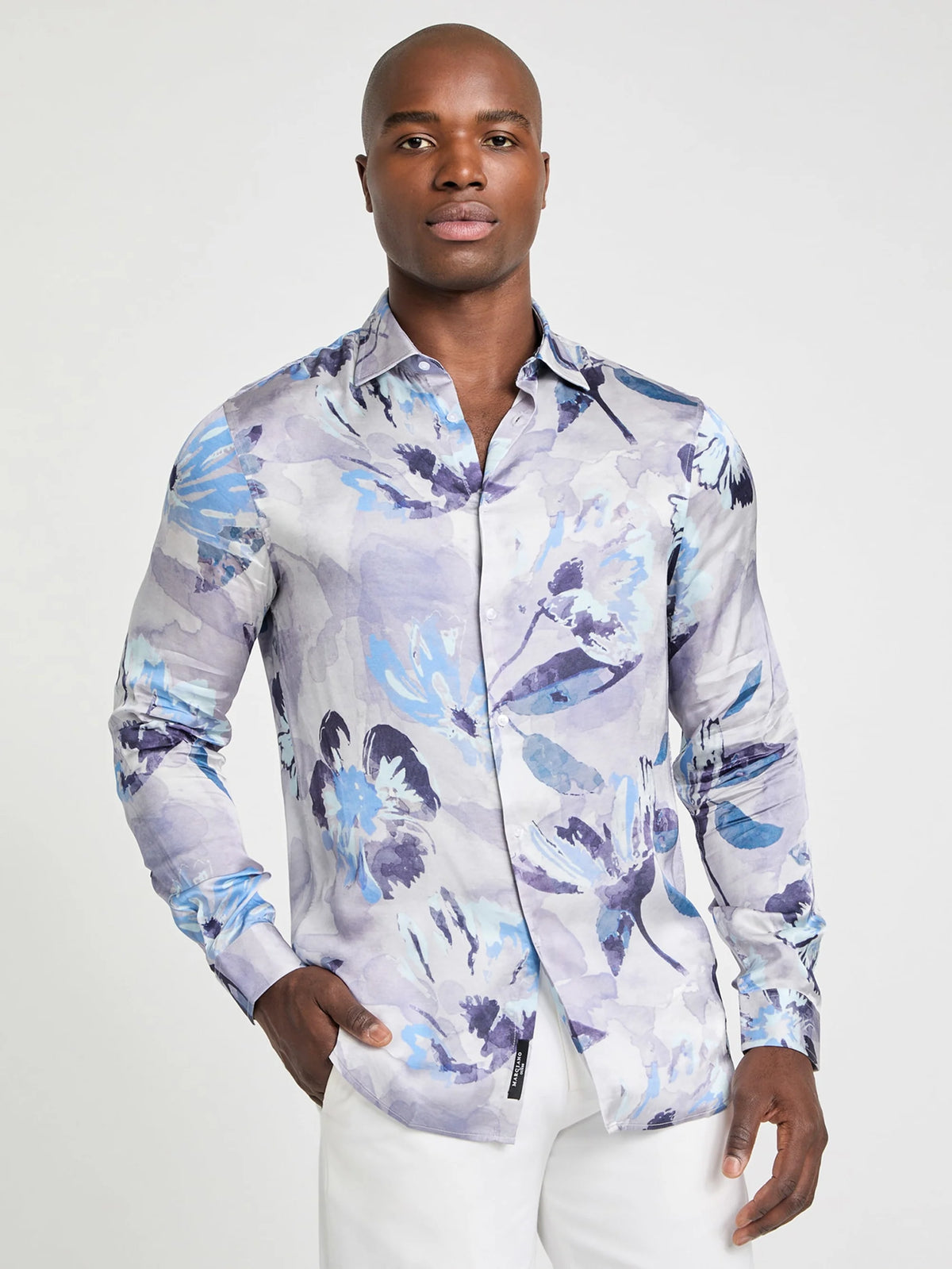 Blue Macroflowers Print