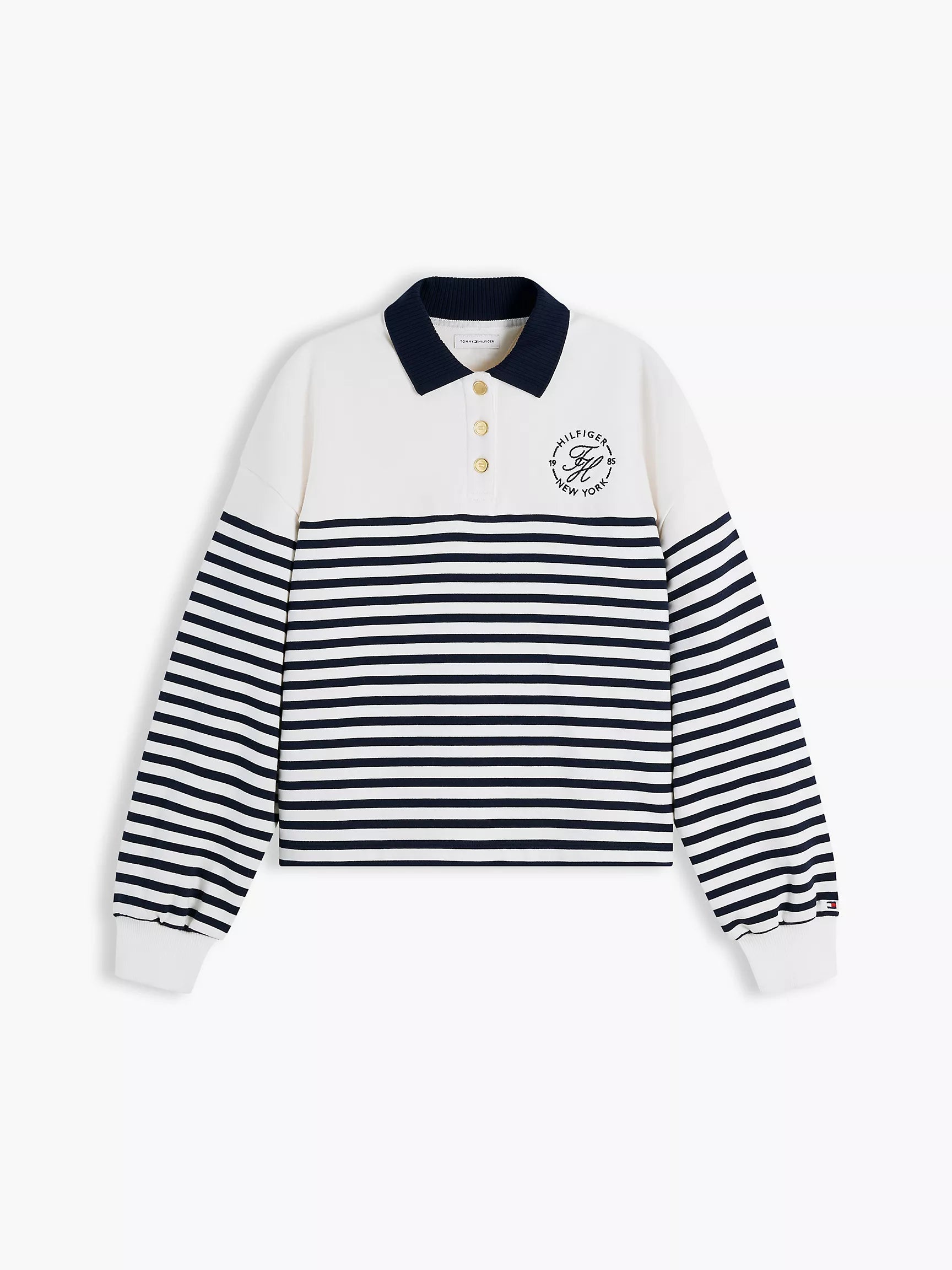 Ecru / Navy Blue Stripe