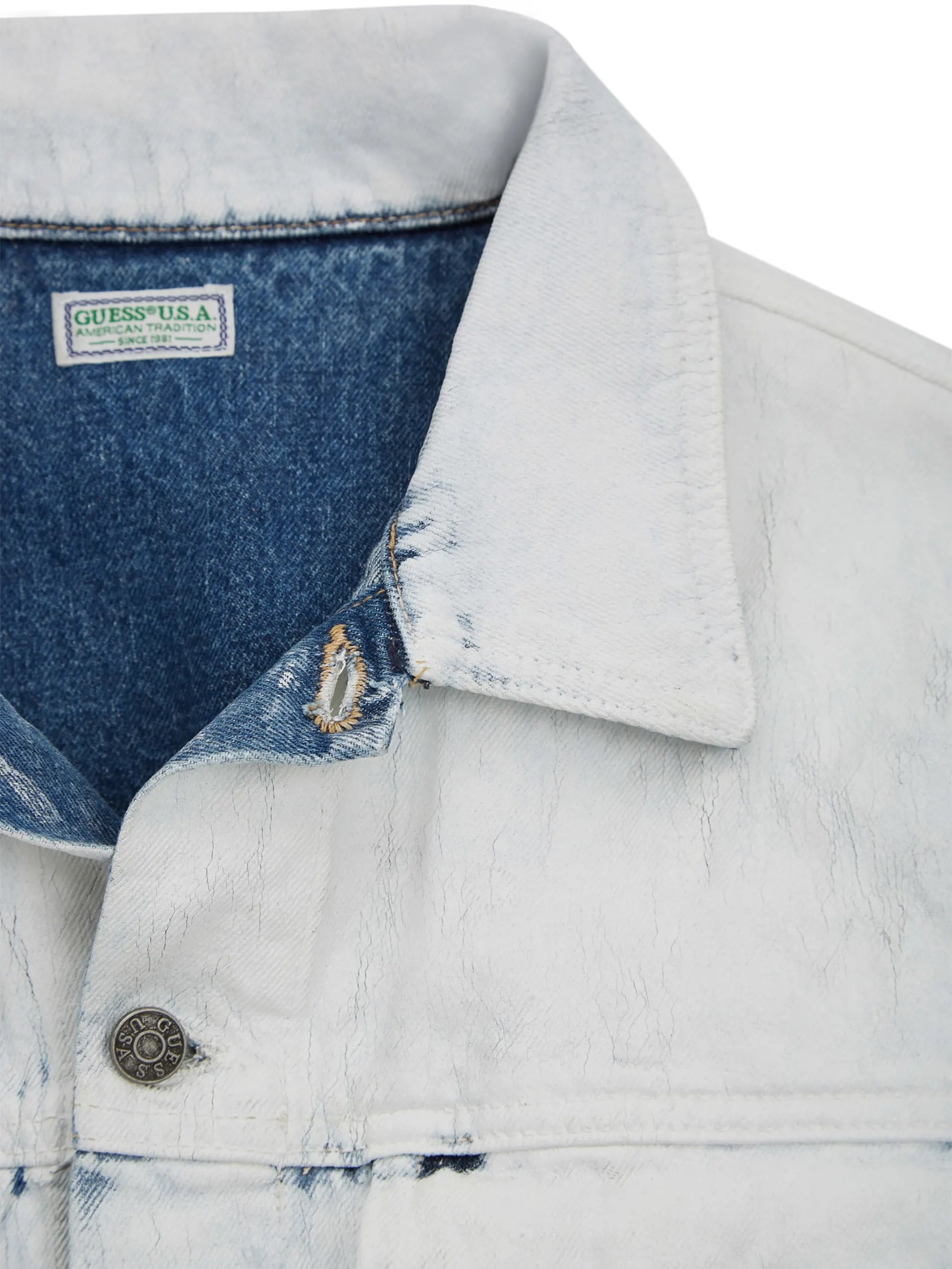 Gusa White Coated Denim