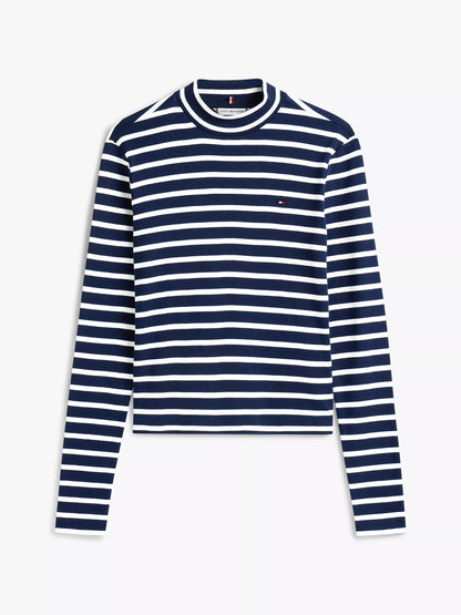 Ecru / Dark Blue Stripe