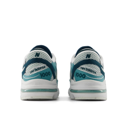 Faded Teal With White