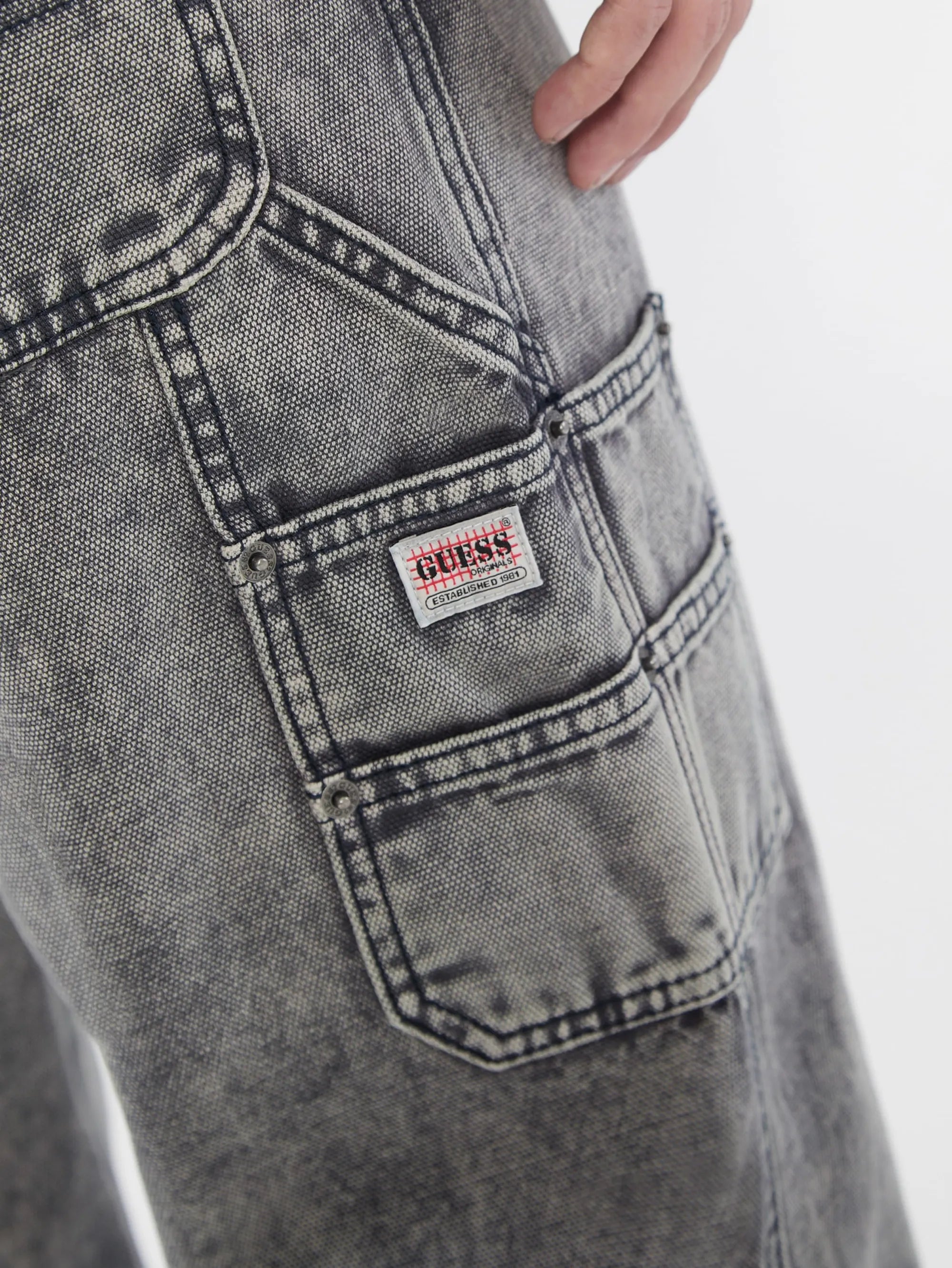 Go Blue Canvas Acid Wash