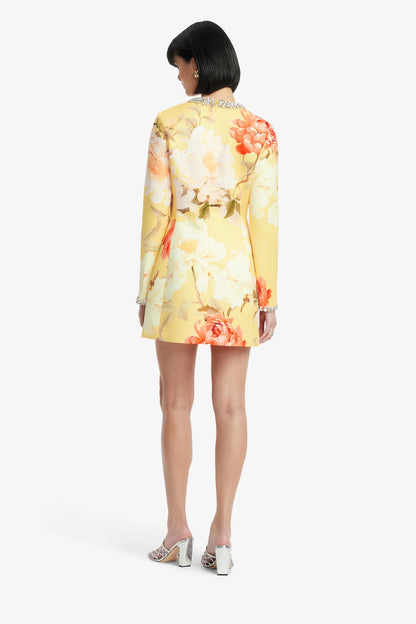 Peony Print in Yellow