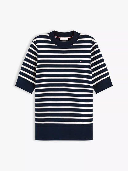 Navy/Ivory Stripe