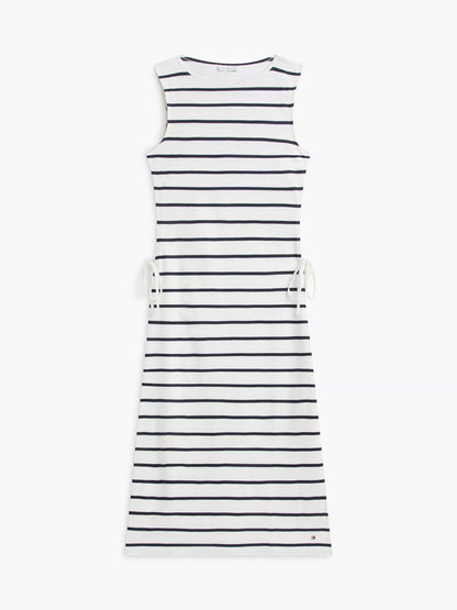 Navy Blue / Ecru Stripe