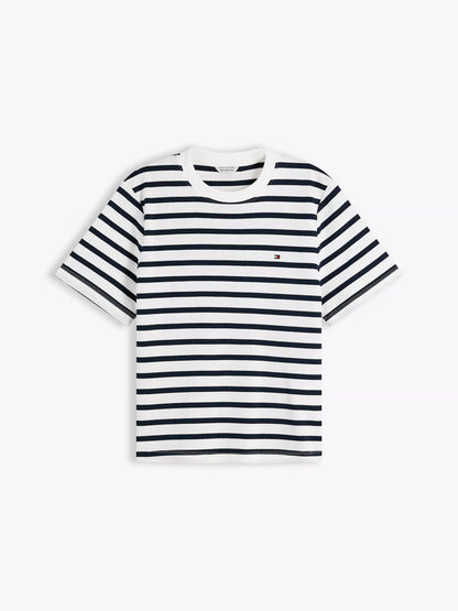 Navy Blue / Ecru Stripe