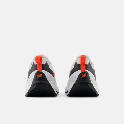 White With Urgent Red And Black