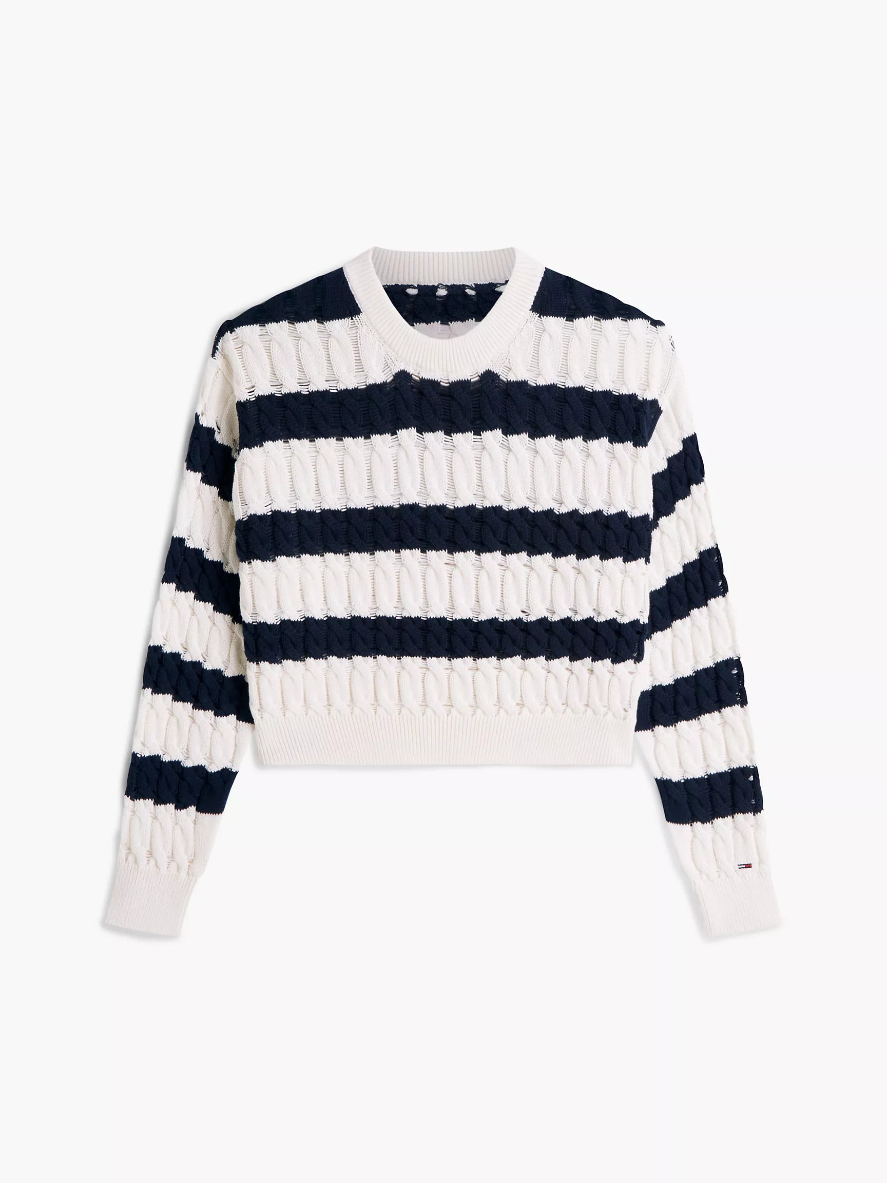 Navy Blue / Ecru Stripe