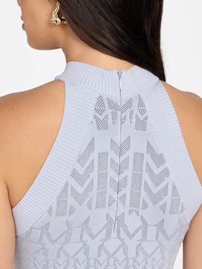Geometric Monogram Blue T
