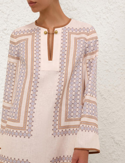 Cream Navy Geo