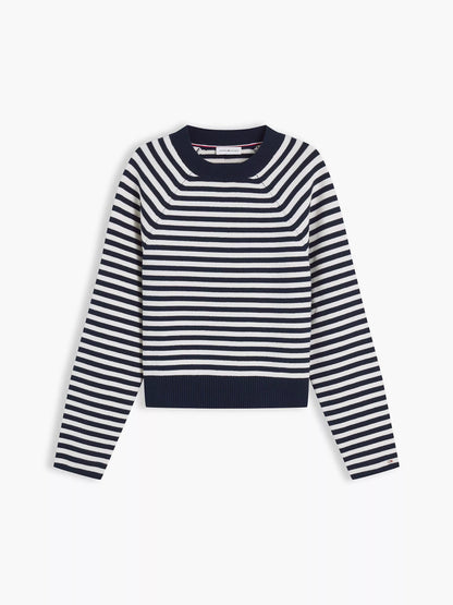 Navy Blue / Ivory Stripe