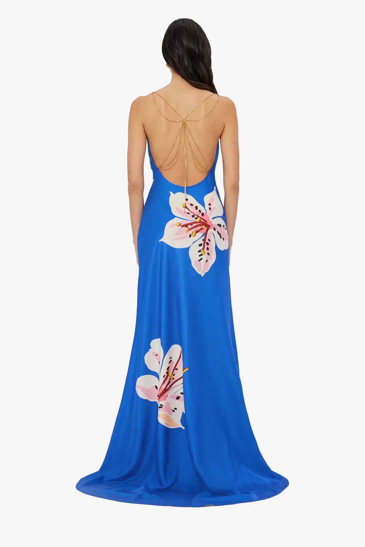 Lily Print in Cobalt